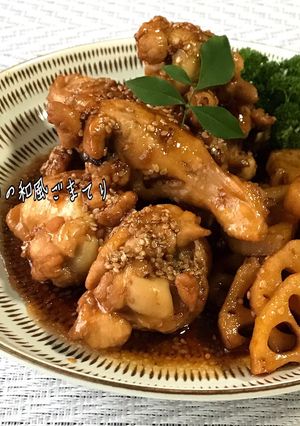 手羽元の和風ごまてり-レシピのメイン写真