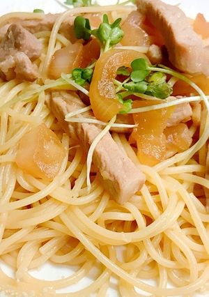 豚肉生姜焼きのパルメジャーノ スパゲティ-レシピのメイン写真