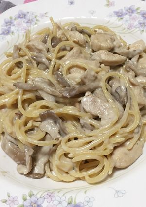 きのこポタージュのクリームパスタ♪-レシピのメイン写真