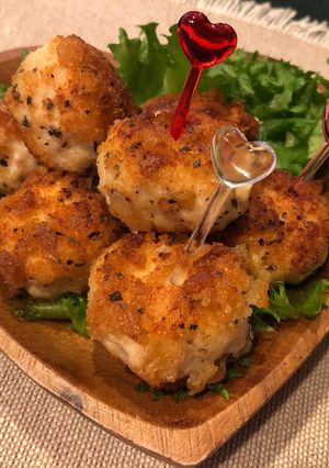 鶏ひき肉のチーズinボール♡-レシピのメイン写真
