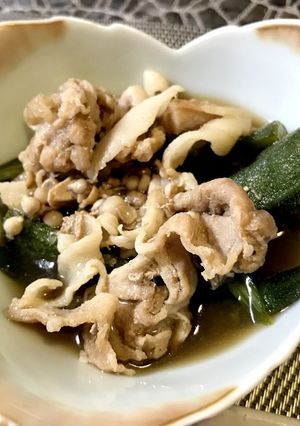 【レンジで簡単】オクラと豚肉の旨煮-レシピのメイン写真
