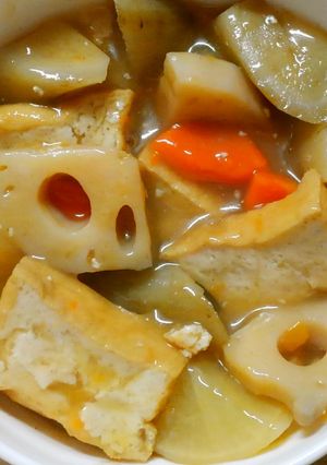 簡単♪ごぼうや蓮根で❀根菜と厚揚げの煮物-レシピのメイン写真