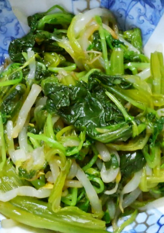簡単✿副菜♬小松菜ともやし 豆苗のお浸し-レシピのメイン写真