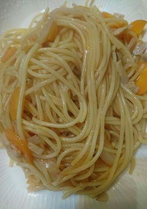 トマトスープ煮スパゲティ-レシピのメイン写真