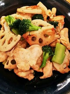 鶏むねとレンコンの甘辛炒め-レシピのメイン写真