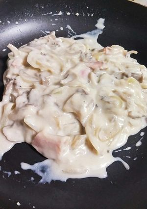 舞茸とベーコンの豆乳クリーム煮-レシピのメイン写真