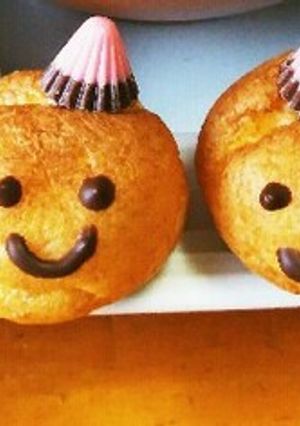 クリスマス会☆プチシューのサンタクロース-レシピのメイン写真
