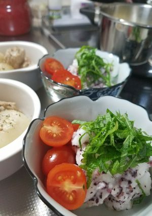 材料4つ！長芋と梅入りゆかりの和え物-レシピのメイン写真