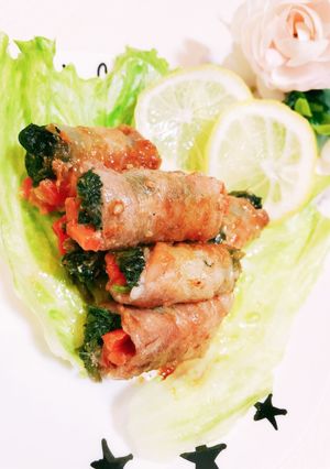 ほうれん草と人参肉巻き☆-レシピのメイン写真