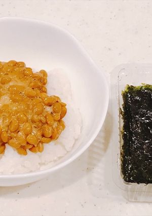 納豆ごはんを、韓国のりで巻いて食べる！-レシピのメイン写真