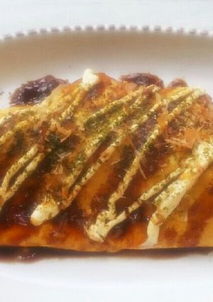 簡単！キャベツの豚肉チーズとん平焼！-レシピのメイン写真