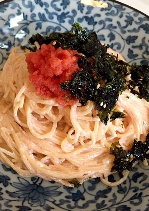 フライパン一つで簡単明太クリームパスタ-レシピのメイン写真
