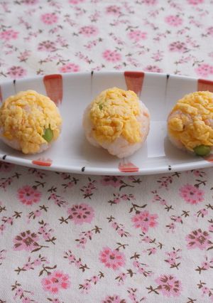 やさしい手まり寿司（鮭とえだ豆）-レシピのメイン写真