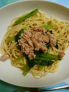 【和風】小松菜とツナの青じそパスタ-レシピのメイン写真