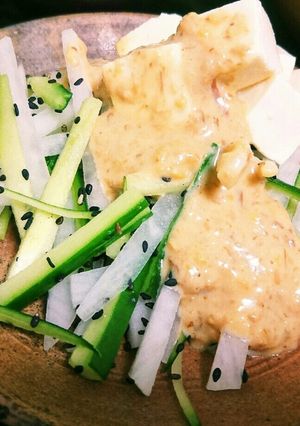 大根 & キュウリ & 豆腐のサラダ-レシピのメイン写真