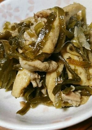[出汁ガラ活用]沖縄料理クブイリチー-レシピのメイン写真
