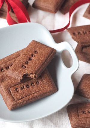 サクサク♡板チョコ風ココアクッキー-レシピのメイン写真