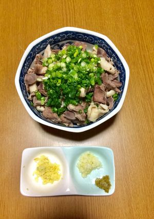 豚のハツ、鶏皮、砂肝の和え物-レシピのメイン写真