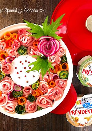 薔薇のカマンベールチーズリース鍋-レシピのメイン写真