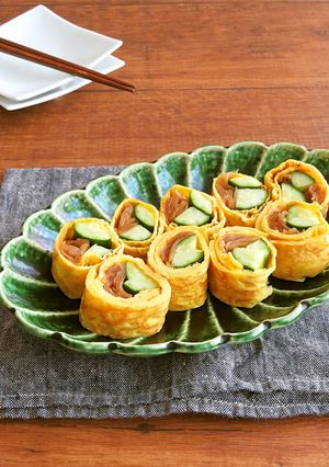 かんぴょうと胡瓜の卵巻き☆お弁当に♪-レシピのメイン写真