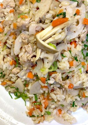 簡単な豚肉れんこんの炒飯-レシピのメイン写真