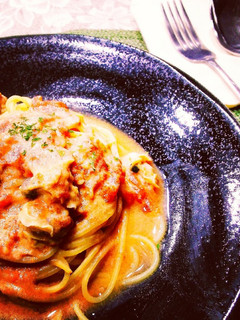 魚介のトマトクリームパスタ-レシピのメイン写真