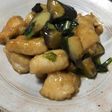 柔らか鶏胸肉とナスと小松菜の甘辛炒め