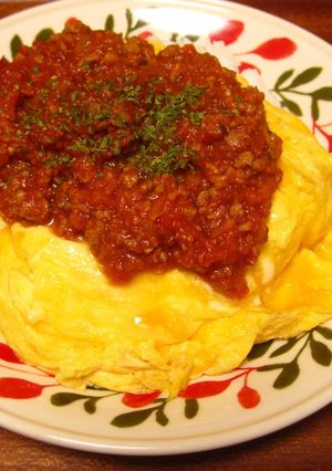 白ご飯で！ふわとろミートソースオムライス-レシピのメイン写真