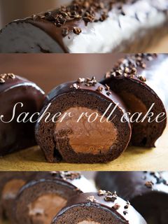 ザッハロール/チョコでクリスマスケーキ-レシピのメイン写真