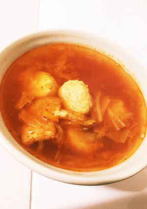プチっと鍋で作る☆簡単キムチスープ-レシピのメイン写真