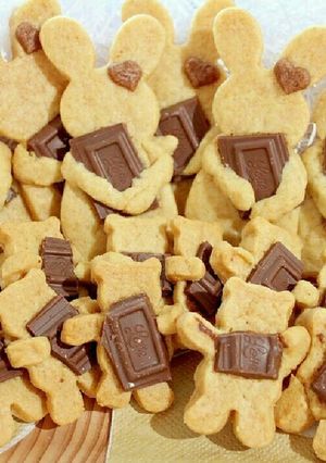 抱っこくま&うさぎの焼きチョコクッキー-レシピのメイン写真