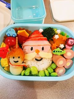 クリスマス!サンタクロースと雪だるま弁当-レシピのメイン写真