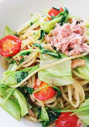 お出汁が効いた野菜たっぷり簡単和風パスタ-レシピのメイン写真