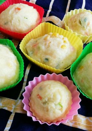 ふわふわ野菜蒸しパン-レシピのメイン写真