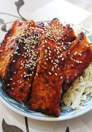 簡単 ダイエット 厚揚げの甘辛焼き♪-レシピのメイン写真