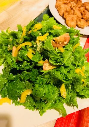 シーザーサラダ わさび菜 クリスマス-レシピのメイン写真