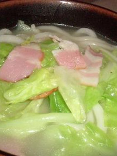 洋風キャベーコンうどん♡-レシピのメイン写真
