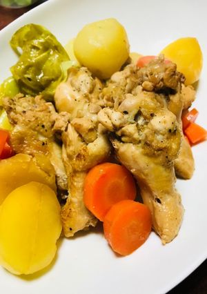 チキン煮込み 手羽元 野菜重ね蒸し QC-レシピのメイン写真