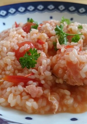 ごろっとトマトの生ハムのリゾット-レシピのメイン写真