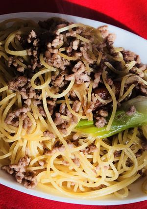 簡単ささっと作れる☆和風ボロネーゼパスタ-レシピのメイン写真