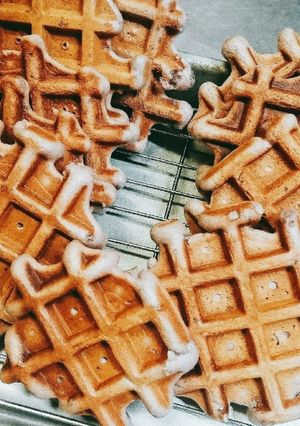紫芋ﾊﾟｳﾀﾞｰで簡単ワッフル-レシピのメイン写真
