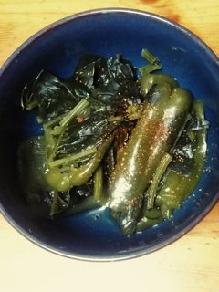 ピーマンとほうれん草の煮びたし-レシピのメイン写真