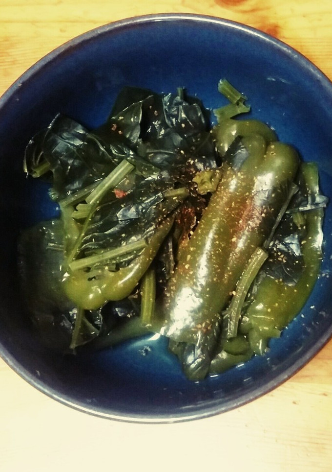 ピーマンとほうれん草の煮びたし-レシピのメイン写真