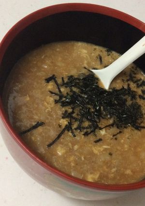 超簡単！即席味噌汁で味噌卵雑炊-レシピのメイン写真