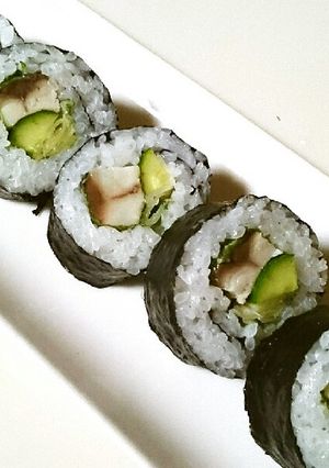 【締め鯖・胡瓜・ガリ・大葉の海苔巻き♪】-レシピのメイン写真
