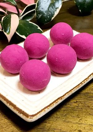 レモン風味♡簡単クリチIN紫芋ボール-レシピのメイン写真