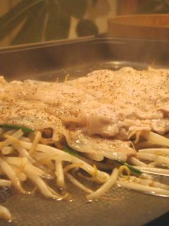 絶品*豚にらもやしのシンプル*焼きしゃぶ-レシピのメイン写真