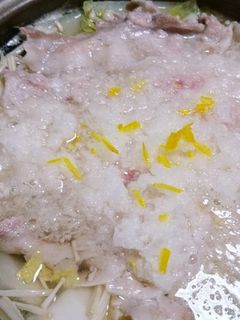 豚バラと白菜の柚子みぞれ鍋-レシピのメイン写真