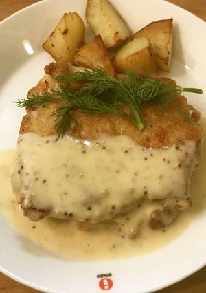 皮パリチキンソテーのマスタードソース-レシピのメイン写真