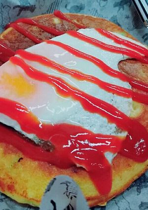 簡単ガッツリホットケーキ✨-レシピのメイン写真
